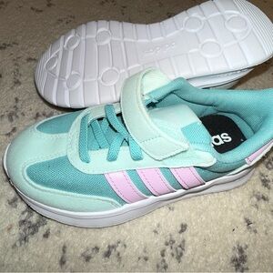 Adidas Kids' Brand New Aqua and Pink Sneakers